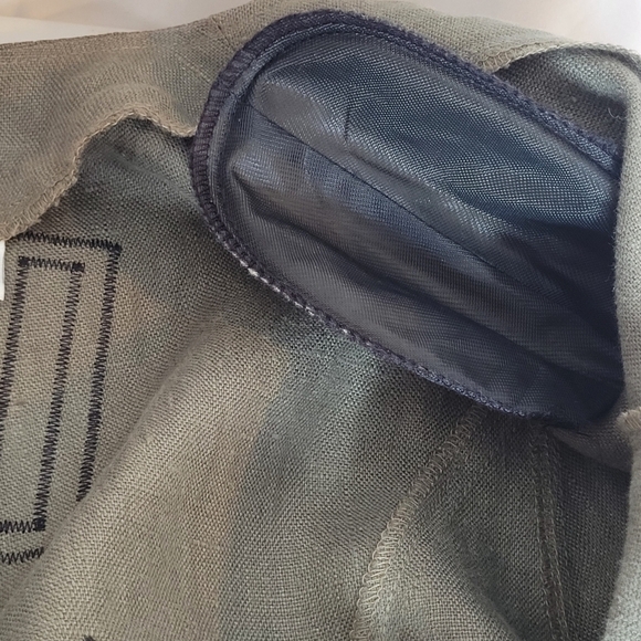 Beppa Linen Art-To-Wear Abstract Collarless Button Front Top  / Blazer - Size M - Picture 9 of 11